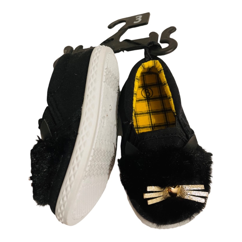 NEW Wonder Nation Baby Girl Black Shoes Size 3 - Picture 2 of 6